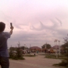 Имя Аллаха записывается с облака над городом под названием Orga, Чечня. Автор: Lamanho !!!