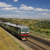 Дизельный Тепловоз ТЭП70-0341 с поездом. Автор: Vadim Anokhin