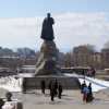 Памятник Ерофею Хабарову возле ж/д вокзала