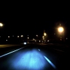 Ночной автобан перед мостом. Автор: Timchanin