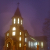 Церковь евангелистов христиан в тумане. Автор: Chetverikov_S_E